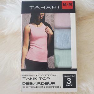TAHARI | Ribbed tank top | 3pack | Medium